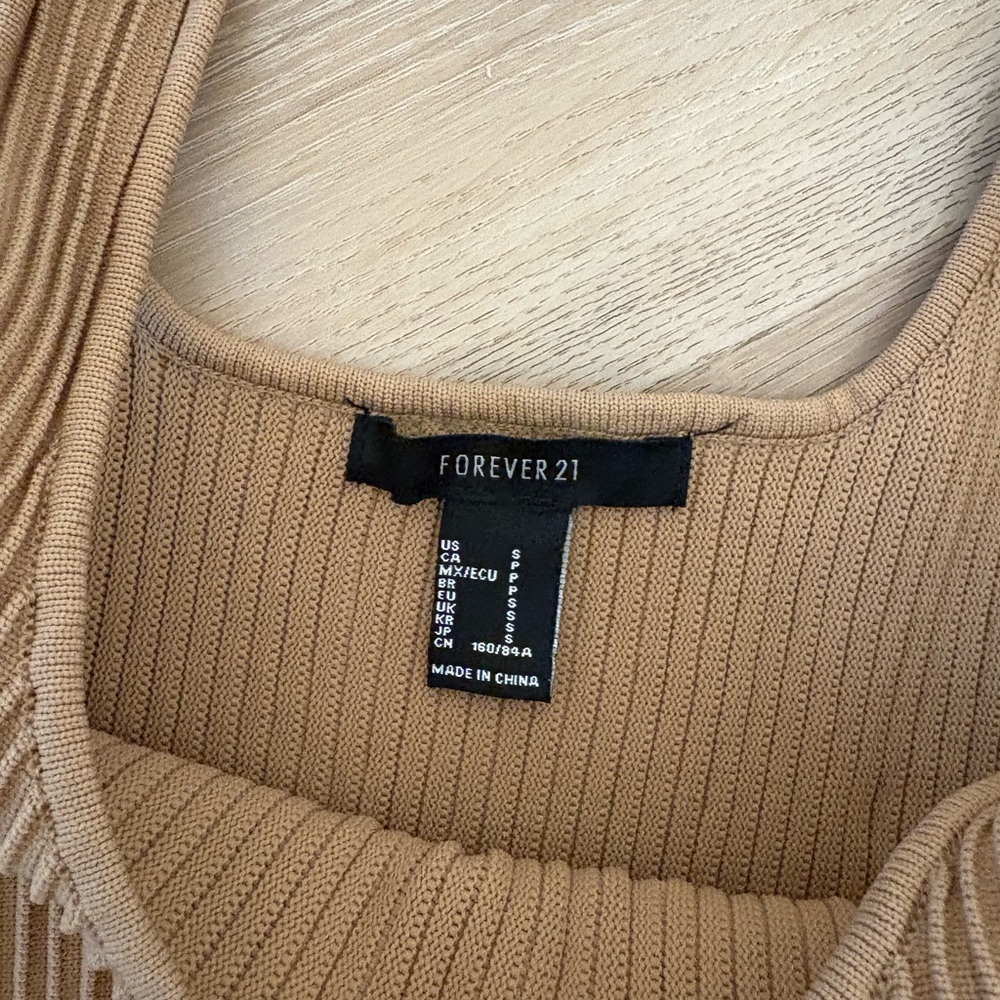 Forever 21 Ribbed Camel Tank Top - Picture 2 of 2